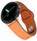 Wongeto Strap Compatible With Google Pixel Watch 2, Genuine Leather Strap Replacement Wristband for Women & Men (Orange)