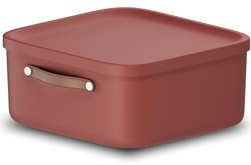 Rotho Maloja Aufbewahrungsbox 20 l, Kunststoff, rot, 20 (39.5 x 38.0 x 17.7 cm)