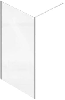 Jacob Delafon Paroi de Douche à l'Italienne Serenity 120 cm, Chrome | Confort de douche ultime. Verre anticalcaire 8mm facile à nettoyer