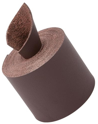 GORGECRAFT 2m*50mm*1.2mm Cordoncino di Cuoio Piatto Strisce di Pelle Pieno Fiore su Un Lato Singola Pelle Finta Pelle Fili Corda per Artigianato Fai da Te Creazione di Gioielli Marrone Noce di Cocco