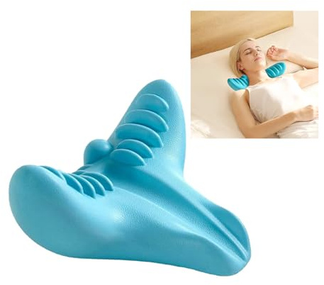 eLymwoo Neck and Shoulder Relaxer, Man Woman Neck Traction Pillow Device for Pain Relief, Muscle Relaxation, and Temporomandibular Joint (TMJ) Pain Relief, Chiropractic Pillow Neck Stretcher