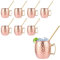 ZOFUN Moscow Mule Lot de 4 tasses en cuivre avec pailles de 530 ml pour boissons froides, vin, bar et fête