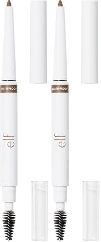 e.l.f. Instant Lift Waterproof Brow Pencil, Langanhaltender Augenbrauenstift Zur Pflege & Formung Der Augenbrauen, Vegan & Tierversuchsfrei, Taupe (Packung mit 2)