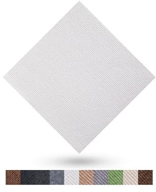 Hiseng Teppichfliesen Selbstklebend 30x30cm - 10/20/30 Stück Teppichfliesen Selbstliegend Rutschfeste Strapazierfähig Teppich Bodenbelag für Büro Wohnzimmer Schlafzimmer (10 Stück,Weiß)