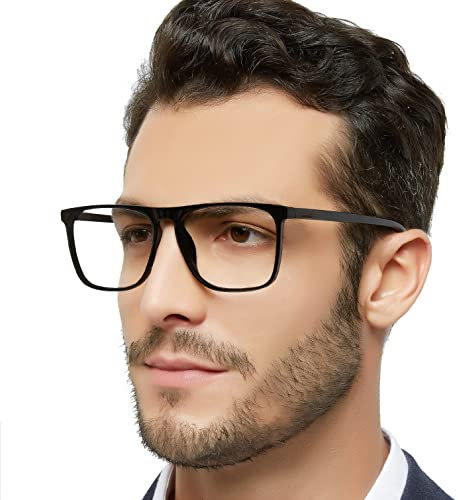 OCCI CHIARI Extra Large Reading Glasses 1.75 for Men Lightweight Men's Readers Stylish Mgnifying Reading Glasses Spring Hinge (Black, 175)