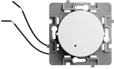 DEBFLEX - Casual Evo - Interrupteur Poussoir - Interrupteur Mural avec Voyant pour Commande d'Eclairage - Installation Rapide - ABS - Installation Encastrée - Blanc - 48 x 48 x 41 mm