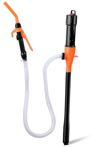 kosingna Transfer Pump Battery Transfer Pump Transfer Gasoline Kerosene, Diesel Fuel Non-potable Water, and More with Flow Control Nozzle and Filter