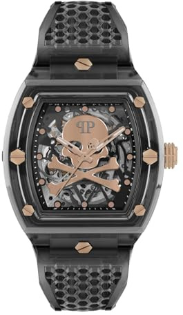 Philipp Plein Herren Analog Quarz Armbanduhr The $Keleton Crystal