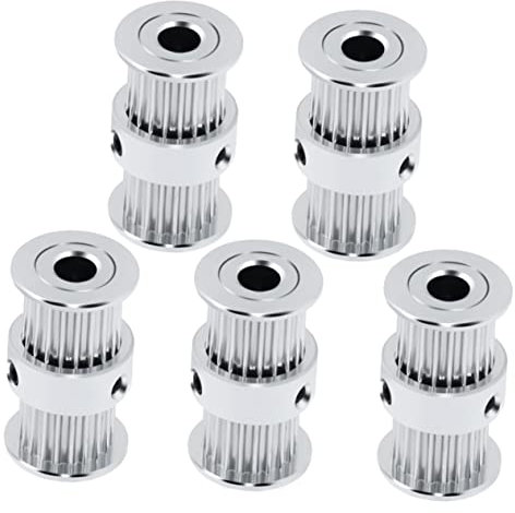 Gatuida 5stücke Aluminium Zahnrad Idler Pulley Mit Zähnen Und Bohrung Drucker Robuste Konstruktion Für Austausch Defekter Riemenscheiben