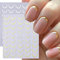 FloralGrace 6 pegatinas de uñas francesas, doradas y plateadas, pegatinas 3D curvas, tiras de líneas, decoración de uñas autoadhesivas para mujeres, manicura DIY