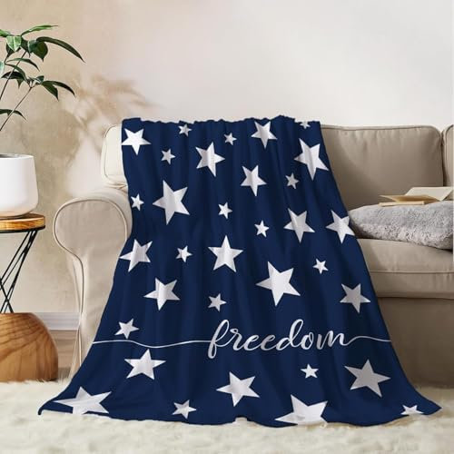 Kuscheldecke Flauschig Decke Stern Flanell Schlafdecke 200x200 Blau Microfaser Wohndecke Weich und Warme als Sofadecke Couchdecke Tagesdecke