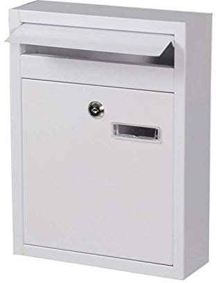 Wall-Mount Mailbox Wall-mount Letterboxes Locking Mailboxes Wall Mounted Vertical Key Lock Drop Mail Box Medium Capacity Rust-Proof Metal Post Box