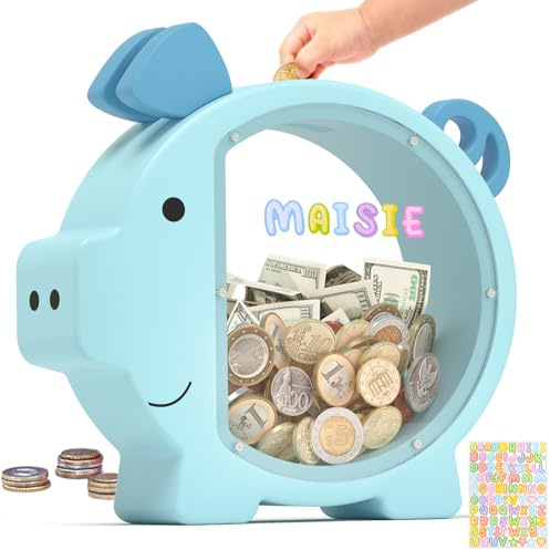 Summidate Spardose Kinder Holz Personalisiert Große Sparbüchse Sparschwein