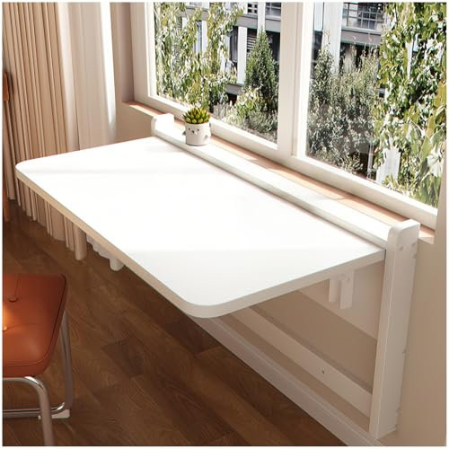 Wandklapptisch, klapptisch Holz, wandtisch klappbar, Regal weiß, Regal Wand, Schwebender Schreibtisch, Computertisch, Küchentisch, Wandtisch, klappbar, schwimmend(60 * 39cm/23.6 * 15.3inch)