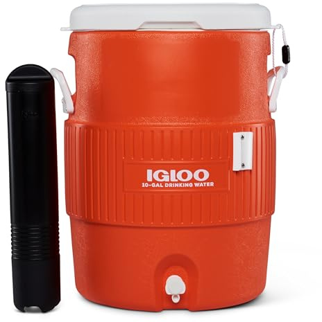 IGLOO Contenitore Bevande 10 Galloni 37L – Dispenser Isolato con Rubinetto – Tanica Acqua Robusta per Cantiere, Sport e Outdoor con Maniglie