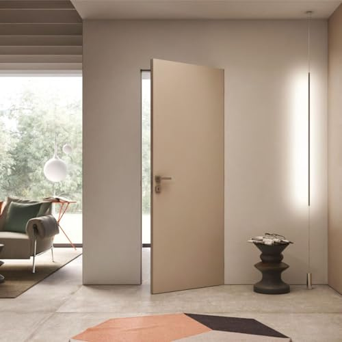 FILO44 Porta Filo Muro Battente Reversibile Verniciabile Telaio in Alluminio per Pareti in Muratura e Cartongesso h: cm 210 (Bianco Verniciabile, cm 70 x 210)
