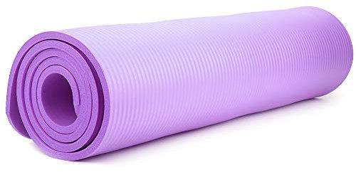 Extra breites Yogamatte Nicht -Slip -Dicke -Dicke -Trainingspad Premium NBR Fitnesskissen für Yoga Pilates Workouts Home Gym lila Pink 183x61x1cm (Lila 183 * 61 * 1)