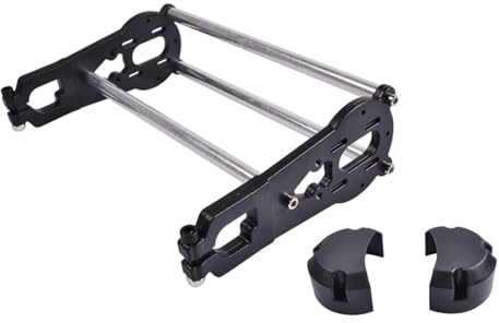 RCGOFOLLOW Optimal värmeavledning Skateboard Truck Motorfäste för Mountain Skateboard Truck Fäste med skyddslock Solid och hållbar motorhållare för elkort, Svart, Fäste med lock