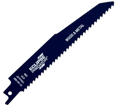 Eclipse Professional Tools EC-S610DF Predator Bi-Metal 150mm x 6TPI: Reciprocating Saw Blades for Cutting Wood & Metal (Pack of 5)