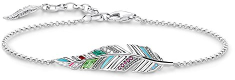Thomas Sabo Damen Armband Feder 925 Sterling Silber A1749-340-7-L19V