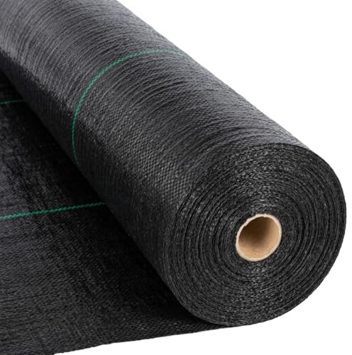 Masgard® Bändchengewebe 100 g/m² Bodengewebe Unkrautfolie Verschiedene Abmessungen hohe UV-Stabilisierung (3,00 m x 50,00 m = 150 m² (Rolle))