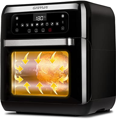 G3 Ferrari G10136 Friggisano 2.0, Friggitrice ad Aria, 11 Litri, 1500 W, 9 Programmi, Display digitale, Nero