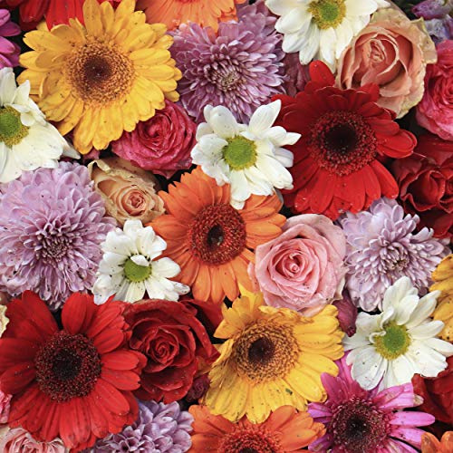 20 Lunch Servietten Gerbera Blumenstrauß Vintage 33 cm