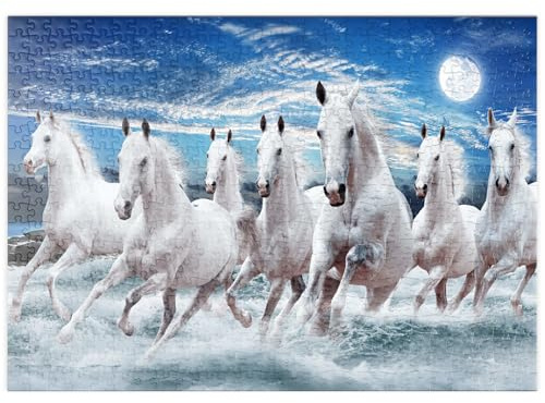 MyPuzzle Sieben Pferde im Galopp - Premium 500 Teile Puzzle - MyPuzzle Sonderkollektion von Puzzle Galaxy