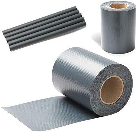 Fiqops 2 Stück PVC Sichtschutzstreifen, Doppelseitiger Druck Sichtschutzfolie Windschutz und Anti-UV Wetterfest, 70m x 19cm Zaunfolie inkl. 60 Befestigungsclips, für Doppelstabmatten Zaun, Anthrazit