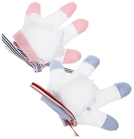 COHEALI 2 Pares De Guantes Para Morder Anillos Pulgares Protectores De Pulgar Para Niños Guantes Antisucción Guantes Para La Dentición De Los Guantes Para Niños Guantes