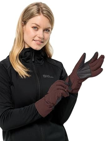 Jack Wolfskin ALPSPITZE MERINO GLOVE dark maroon, XS