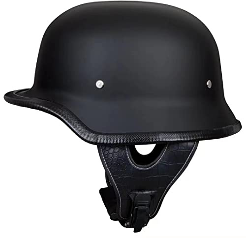 Vintage Deutsche Motorrad Halbhelme mit Visier Schnellverschluss Schnalle Jethelm Retro, Chopper Helm, Scooter-Helm, Fahrradhelm, ECE-Zulassung