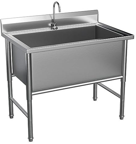 évier Autoportant En Acier Inoxydable, évier De Cuisine Profond à Une Cuve, évier Utilitaire, évier De Cuisine Commercial à 1 Compartiment, évier Industriel, évier Commercial(120cm/47.2in)