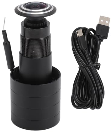 Caméra de Trou d'oeil de Porte, Caméra IP de Trou d'oeil de Porte 1080P Caméra d'oeil de Porte Grand Angle Vue Judas, Caméra d'alimentation USB de sécurité à Domicile