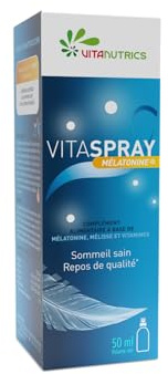 Vitanutrics Vitaspray – Spray à base de mélisse, mélatonine et fleur d’oranger – Favorise la relaxation et un endormissement naturel – 50 ml – Fabriqué en France