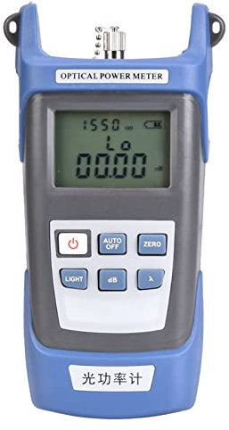 Optical Power Meter, Portable Handheld Fiber Optic Cable Tester Fiber Identifier Fibre Optic Cable Tester SC FC ST Connector 800-1700nm -70~+3db (Optical power meter)