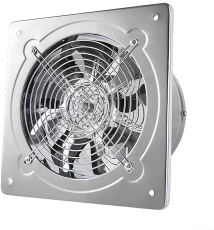 Hasaller Multifunctional Front Back Round Exhaust Fan For Ventilation Ideal For Kitchens & Bathrooms 80W Power(Grey)