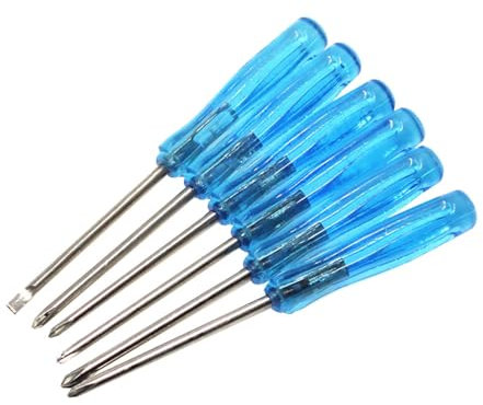 Set di 6 mini cacciaviti di precisione, 2 mm x 65 mm, testa piatta a taglio da 2 mm e cacciavite Phillips PH00 strumento di riparazione
