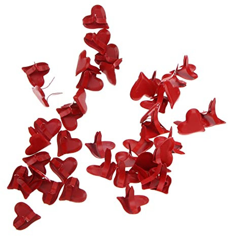 Operitacx Muster Klammer Herz 100 STK Mini-brads Mini-papierverschlüsse Kinderspielzeug Spielzeug Für Kinder Mini-Spielzeug Mini-Herz-brads Spielzeuge Scrapbooking-brads Handwerk Brads Herz Brads Rot