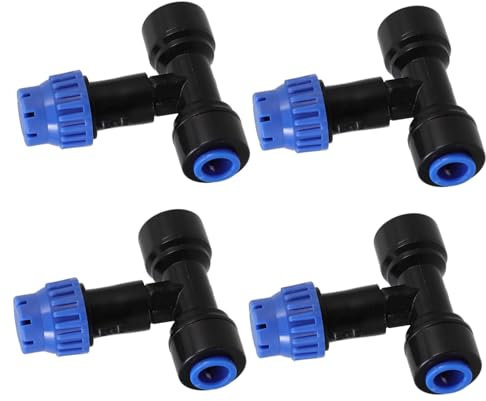 NULYLU Connecteur Rapide en Plastique Noir 4 Pièces Pom pour Irrigation
