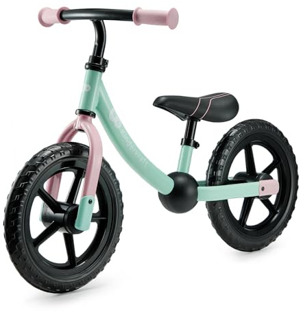 Kinderkraft 2WAY NEXT balanscykel upp till 35 kg, lätt gåcykel, barncykel, 12 tums hjul, höjdjusterbar sadel och styre, enkel installation, begränsat styrslag, gummihandtag, mynta