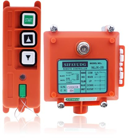 SIFAYUDG F21-2S Industrial Remote Control Radio Remote Control 12V-440V 2 Channels Electric Lift Wireless Switch Wireless Crane Hoist Controller NLJX-2S