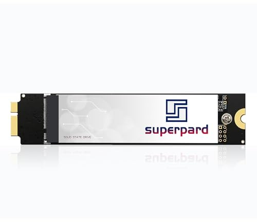 Superpard Interne SSD Festplatte 1TB für MacBook Air 11 & 13 A1369 A1370 (Ende 2010 - Mitte 2011), EMC: 2392 2393 2469 2471 (Vorinstalliertes macOS)