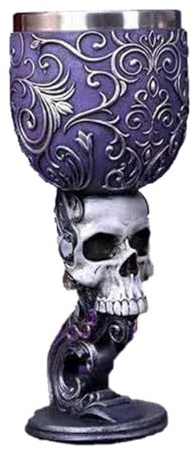 Swtgaah Medieval Dragon Shape Wine Glass Personality European Snow Wolf Wine Glass Unicorn Red Wine Glass Mask Cup Vintage Goblet (Mask Goblet)