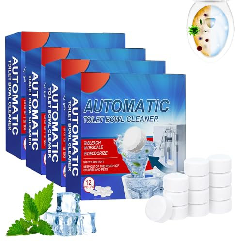 SGZIOO 48 Stück WC Reiniger Tabs, WC Spülkasten Tabs, Toilettenreiniger Tabs, Wasserkastenwürfel für Spülkasten, für Hygienische Frische, gegen Kalkablagerung und Urinstein