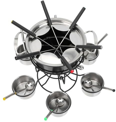 TIDTALEO 1Set Chocolate Fondue Pot Portable Home Hot Pot for Cheese Chocolate Melting Easy to Clean Non Stick Coating for