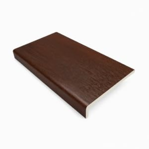 150mm x 1.25m Rosewood uPVC Fascia Capping & Sill Cover + End Caps – 1 Pack