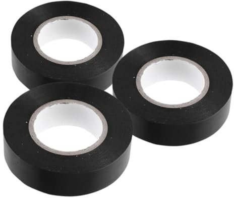 ABOOFAN Cinta Aislante Eléctrica Negra Pvc 15mm X 10m, 3 Rollos de Alta Temperatura para Cableado, Protección y Cinta de Alambre para Automóviles, Uso Industrial y Bricolaje