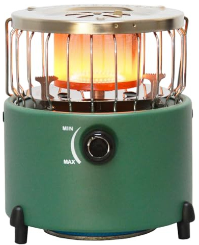 Chauffage de camping, chauffage et poêle à propane portable 2 en 1, propane avec poignée, évents adjsutables et flammes amovibles pour la chasse à la pêche au camping, tente pour