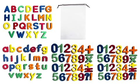 Letras magnéticas niños 106 Piezas abecedario y números Multicolor para Nevera Pizarra educativa Aprendizaje Preescolar habitación Infantil